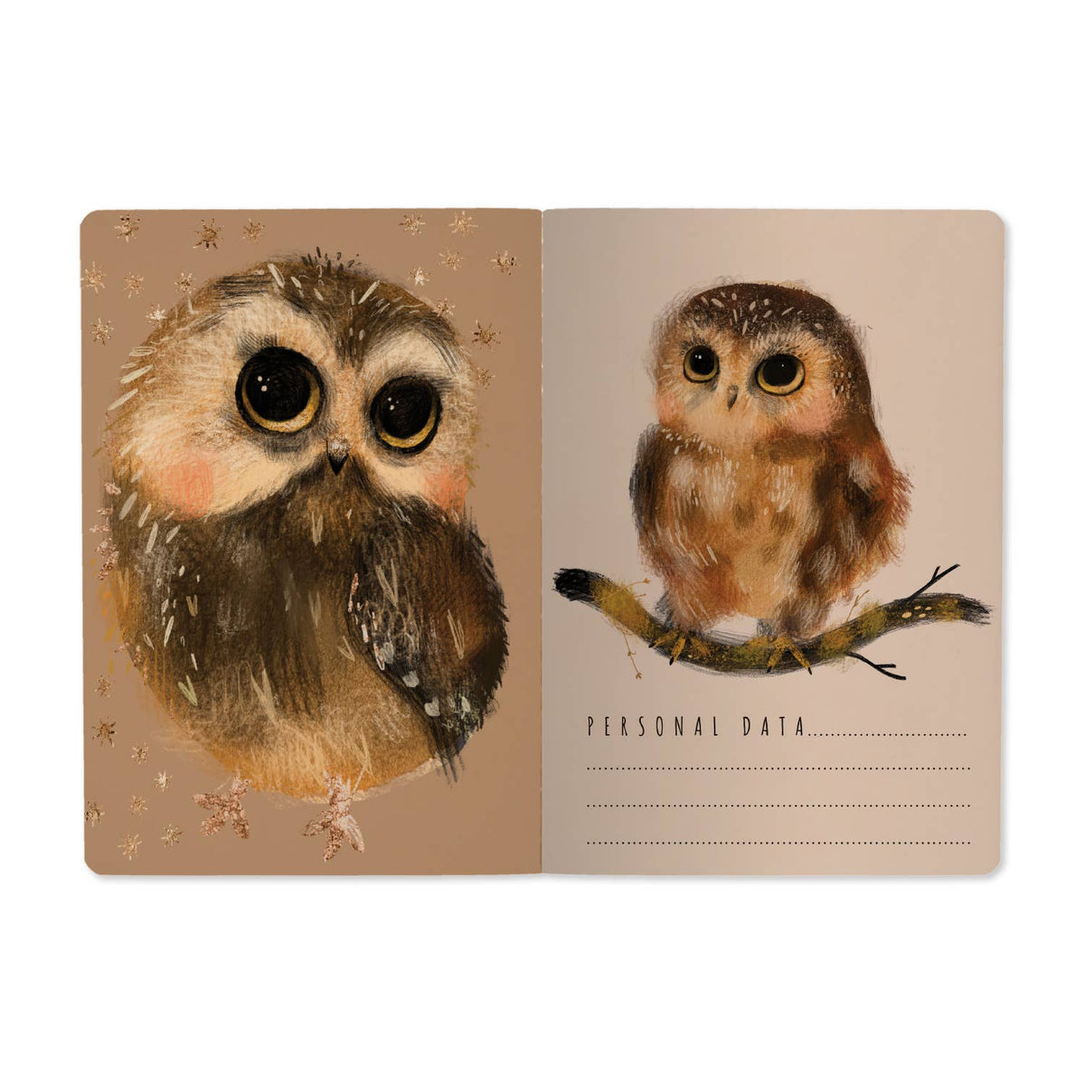 Notebook; Owlets (A5) | BV by Bruno Visconti