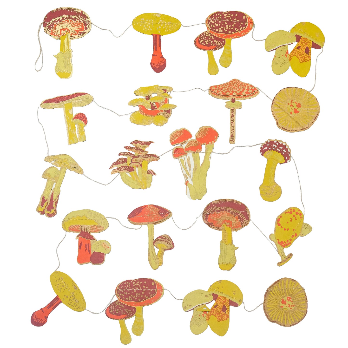 Sewn Garland; Mushroom