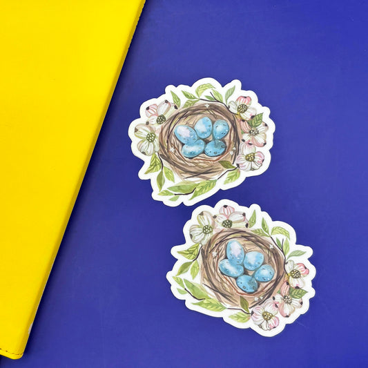 Vinyl Sticker; Bird Eggs - Made by Shellie