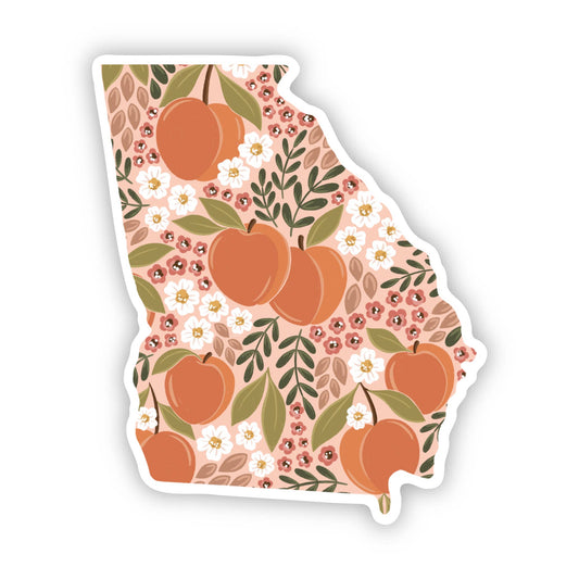 Vinyl Sticker; Georgia State Floral
