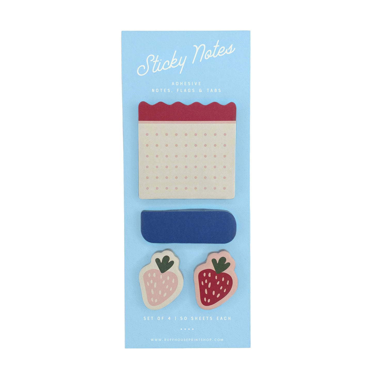Sticky Note Set; Strawberry - Page Flags and Tabs