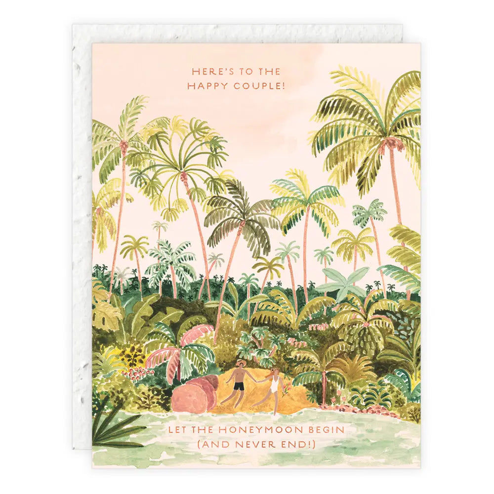 Seedlings Wedding Card; Beach Lovers (Plantable Envelope)