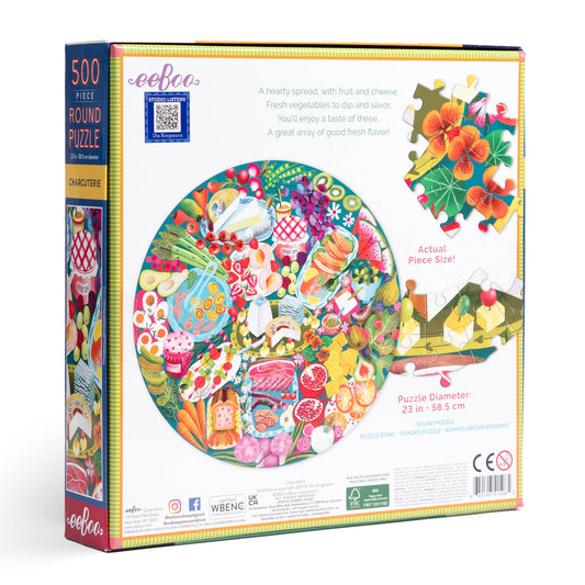 Jigsaw Puzzle; Charcuterie (500 Piece Round Puzzle)