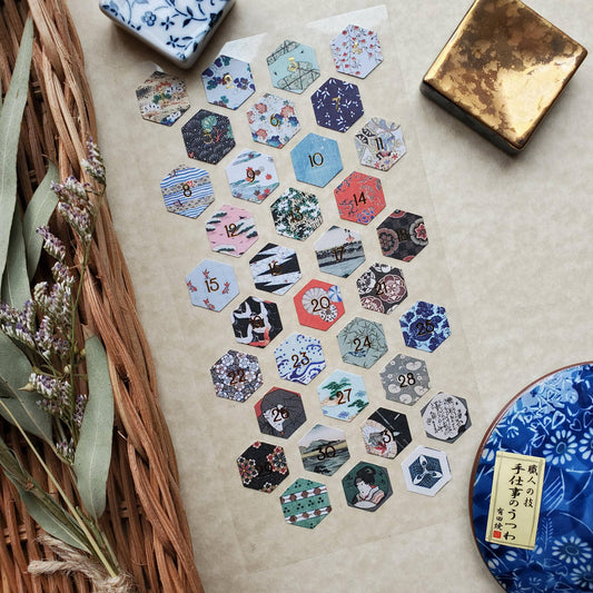 Sticker Sheet; Japanese Print Numbers