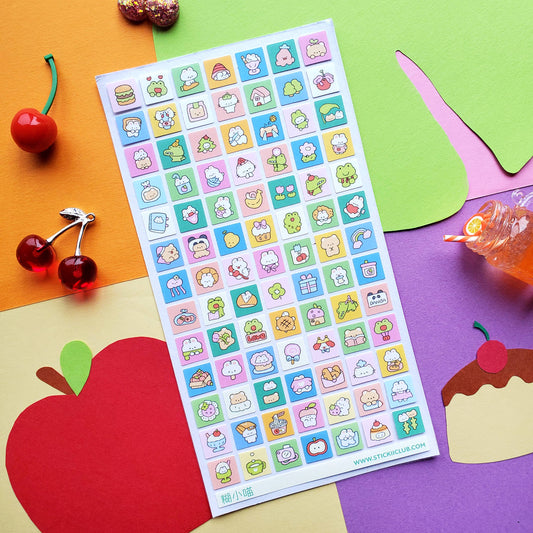Sticker Sheet; Kawaii Squared