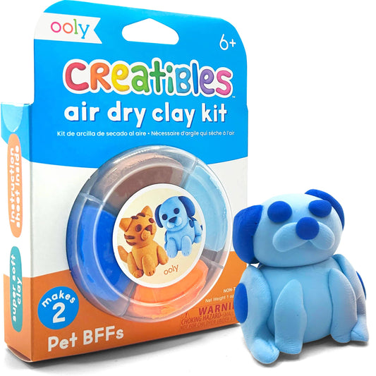 Ooly Creatibles D.I.Y. Air-Dry Clay Kit; Pet BFFs (Set of 4)