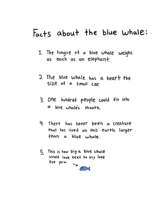 Greeting Card; Facts About A Blue Whale
