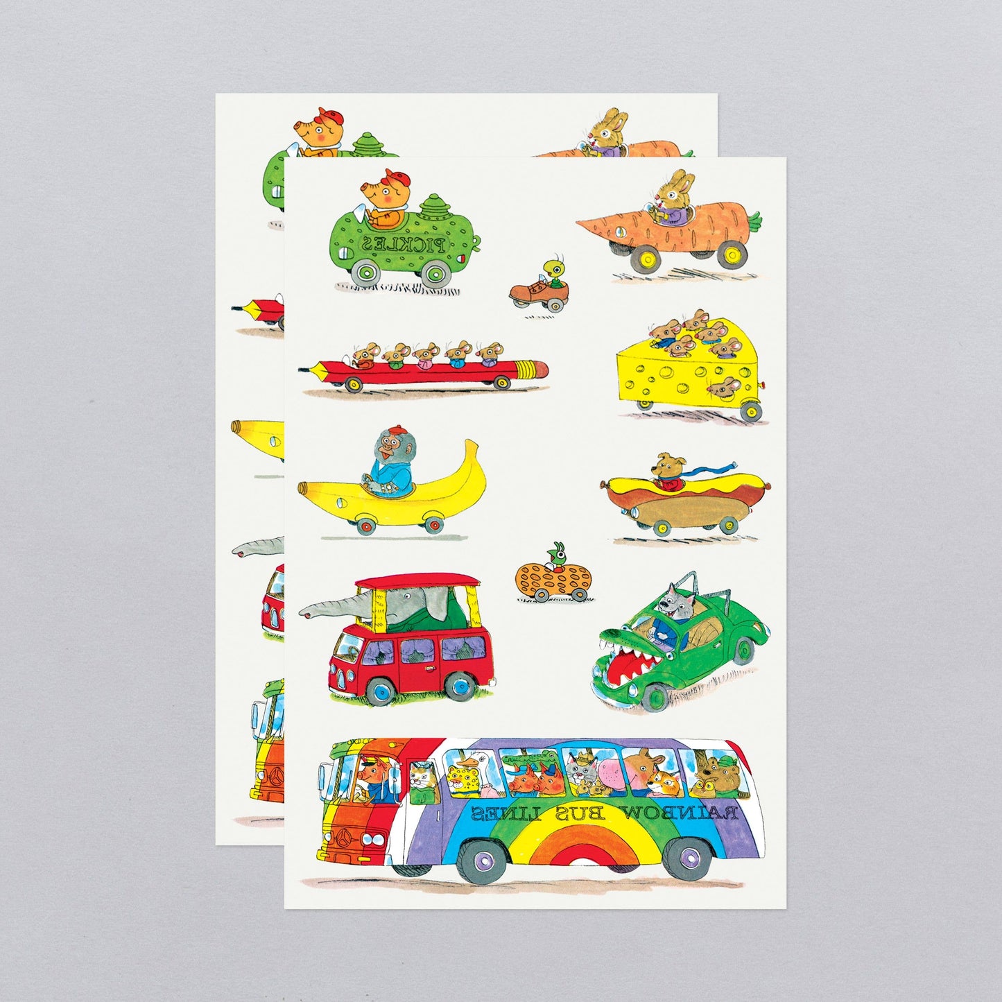 Temporary Tattoo Sheet; Things That Go (Richard Scarry's Busy World)