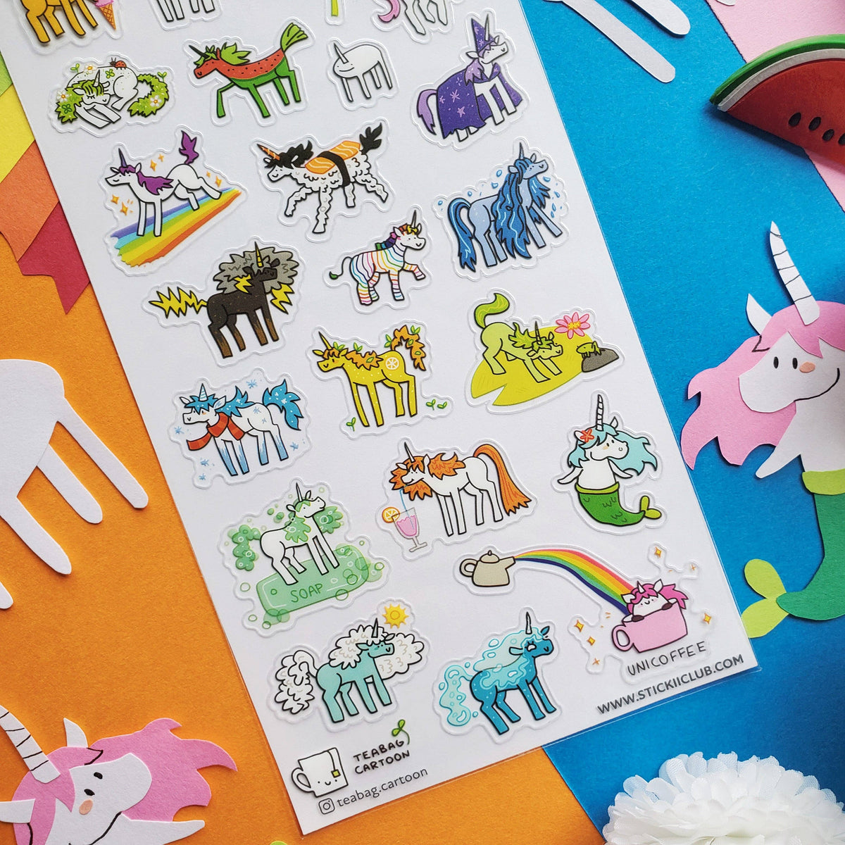 Stickii Sticker Sheet; Uni-cool Hybrids