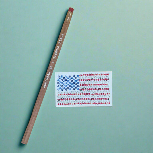 Vinyl Sticker; American Flag - Made By Shellie