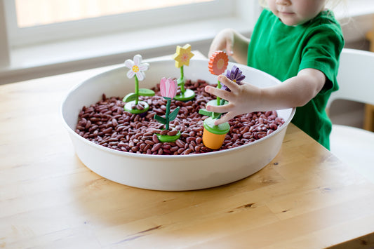 Push Puppet; Flowers (Wooden Push Puppet)