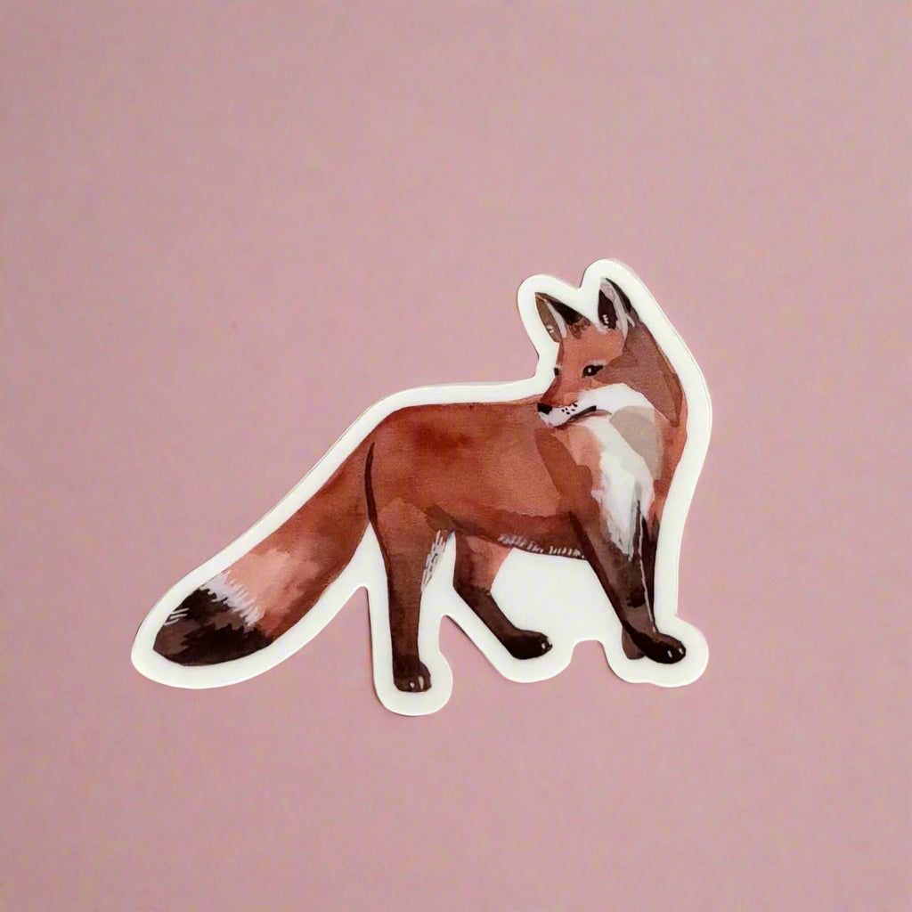 Vinyl Sticker; Standing Fox - Made By Shellie