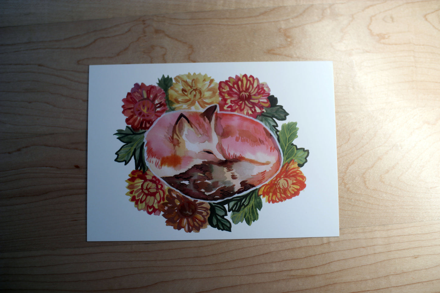 Art Print; Sleeping Fox (5x7") - Made By Shellie