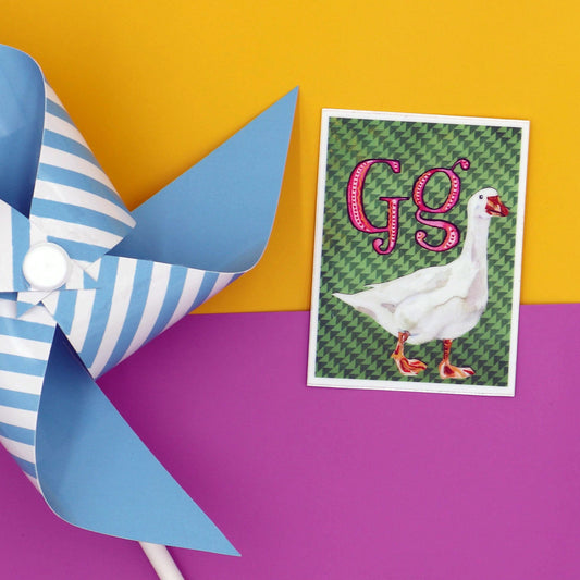 Vinyl Sticker; G is for Goose - Made By Shellie