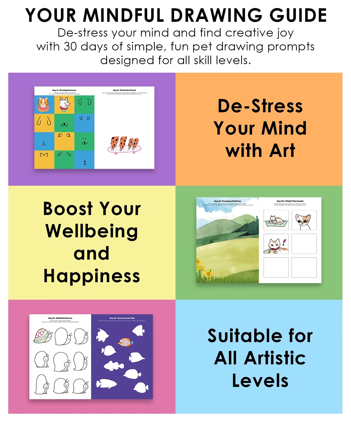 Art Workbook; What To Draw When You Think You Can't (Pet Drawing Challenge)