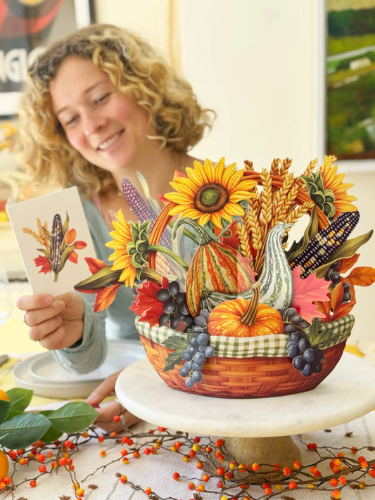Pop-Up Card; Golden Harvest (Thanksgiving)