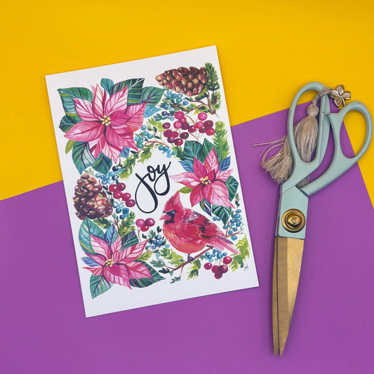 Art Print; Joy Cardinal (5x7") - Made By Shellie