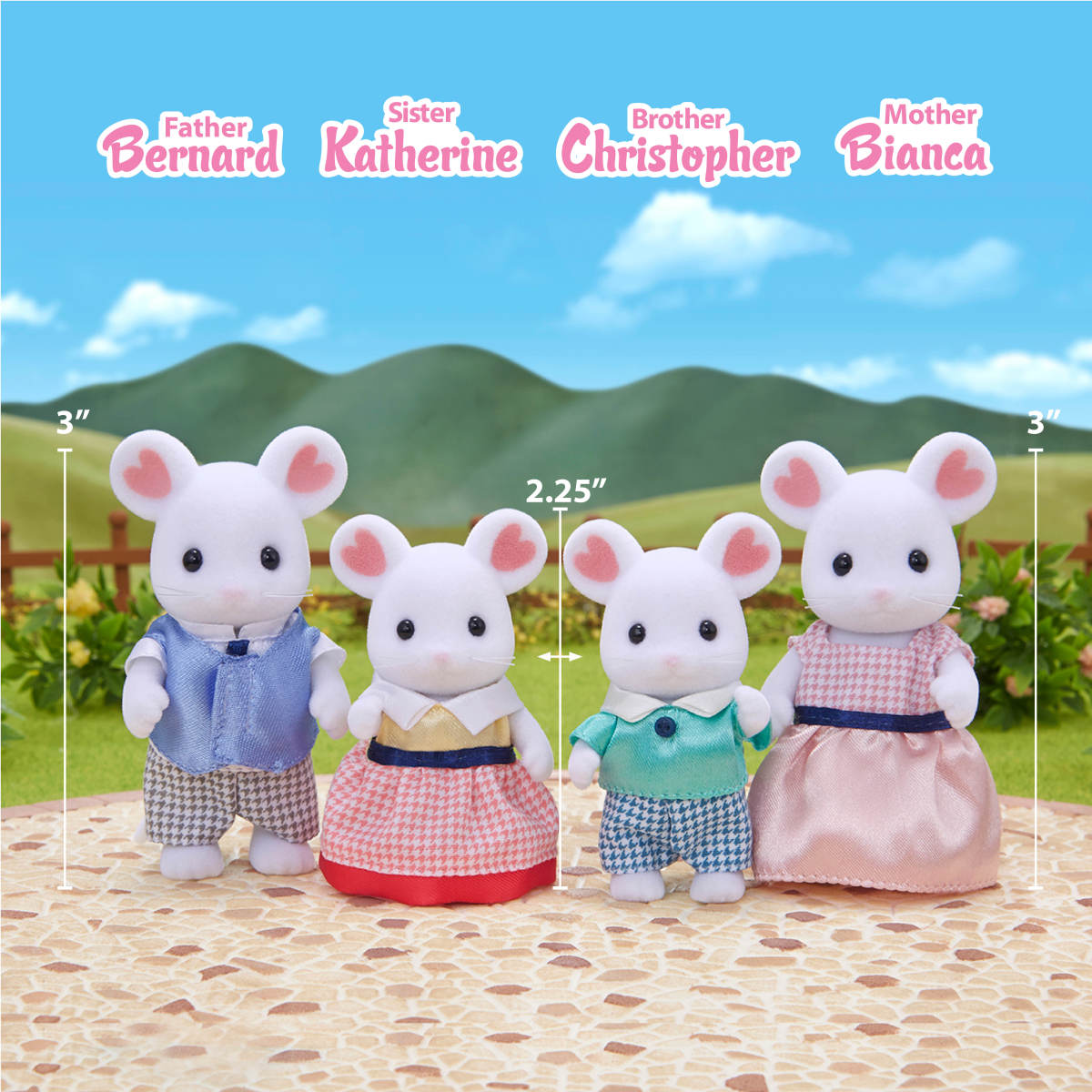 Calico Critters; Marshmallow Mouse Family