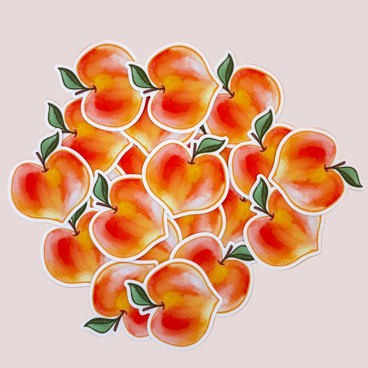 Vinyl Sticker; Big Peach - Made By Shellie
