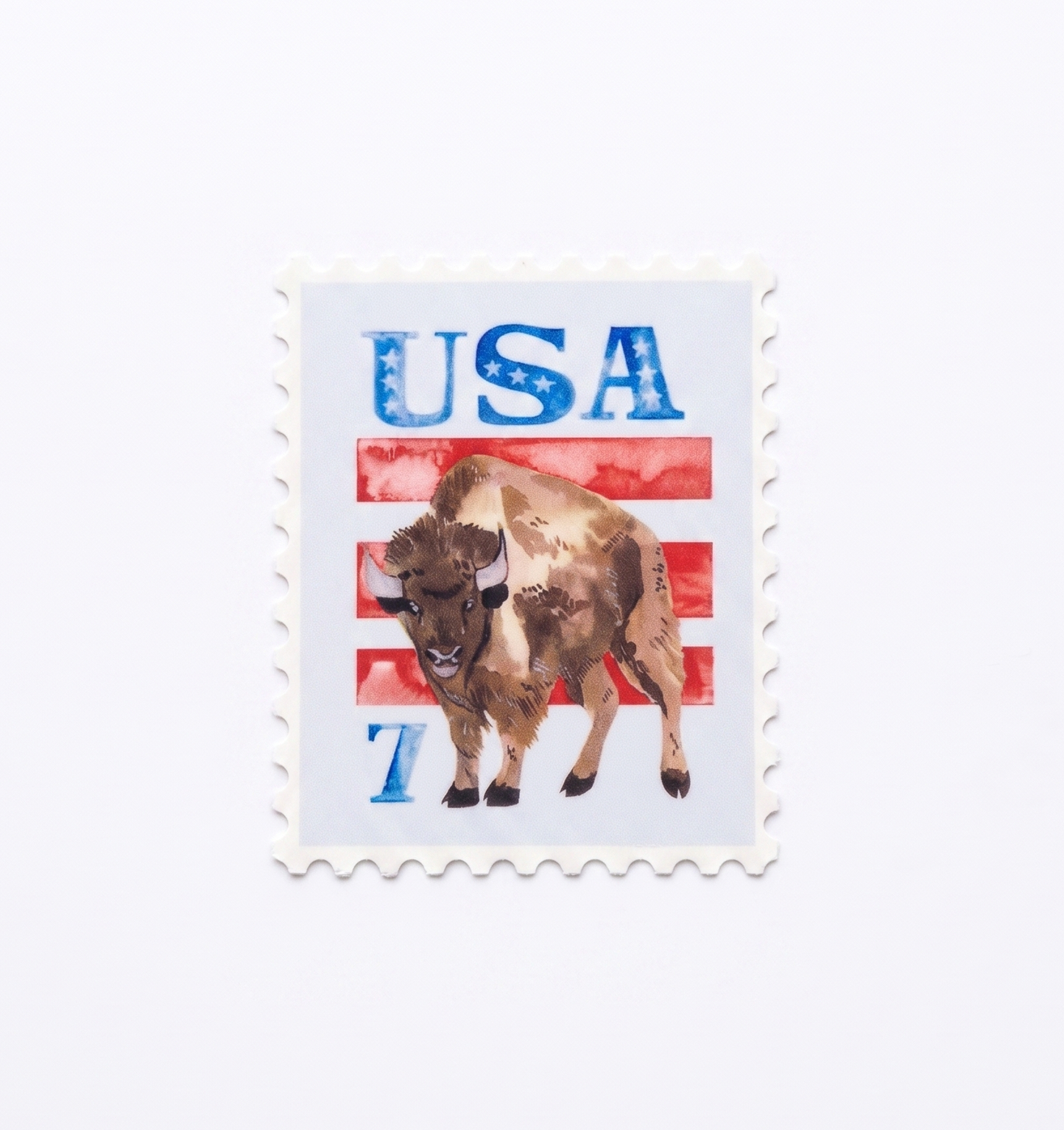 Vinyl Stamp Sticker; USA - Made By Shellie
