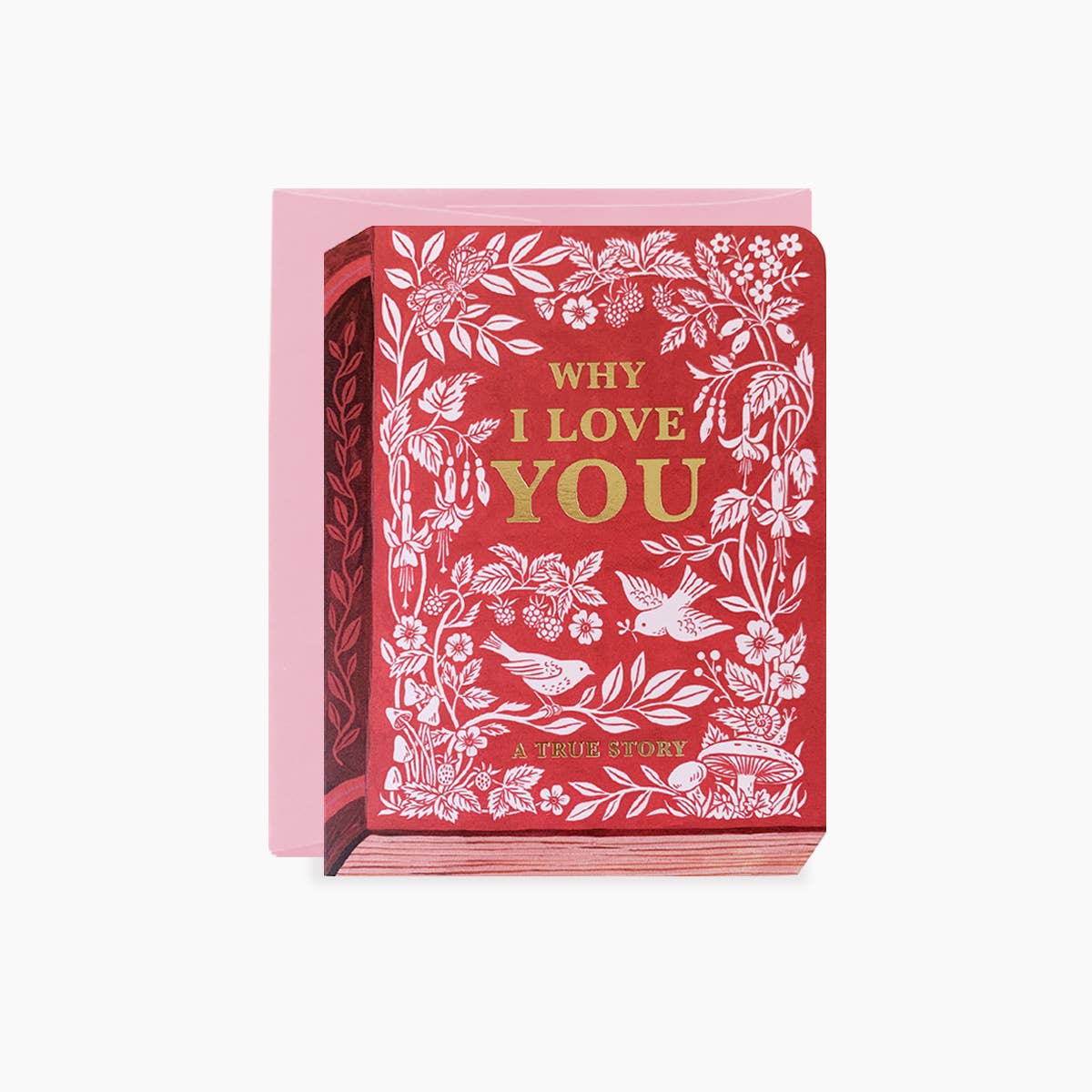 Love Card; Why I Love You, A Book (Red With Gold Foil)
