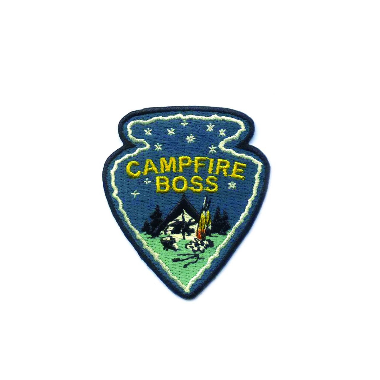 Embroidered Patch; Campfire Boss By Antiquaria (Iron On Patch)