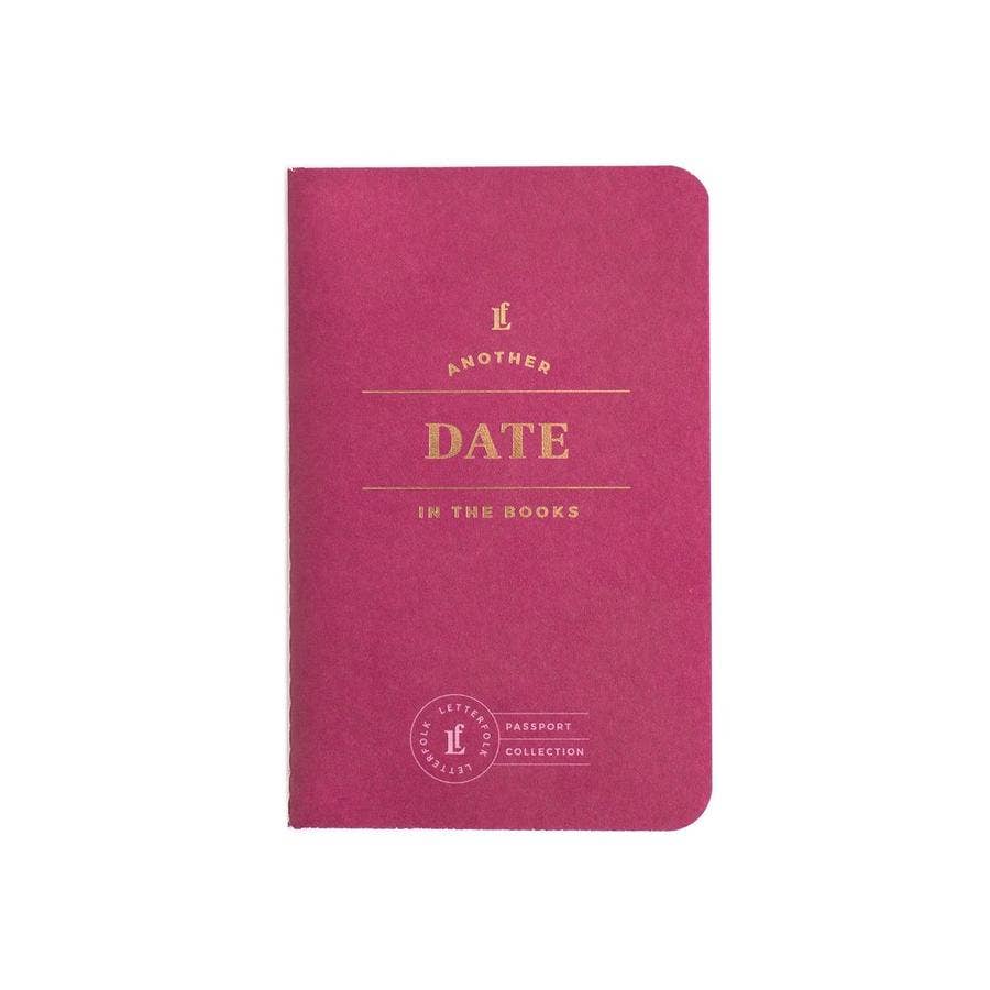 Mini Journal; Date Passport (Burgundy)