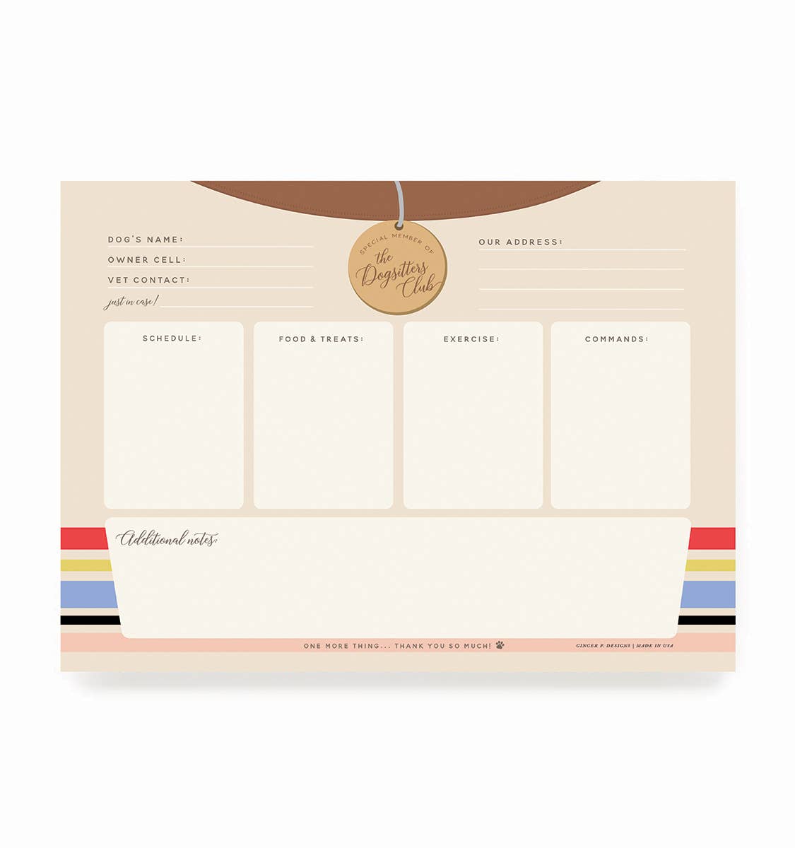 Notepad; Dogsitters Club