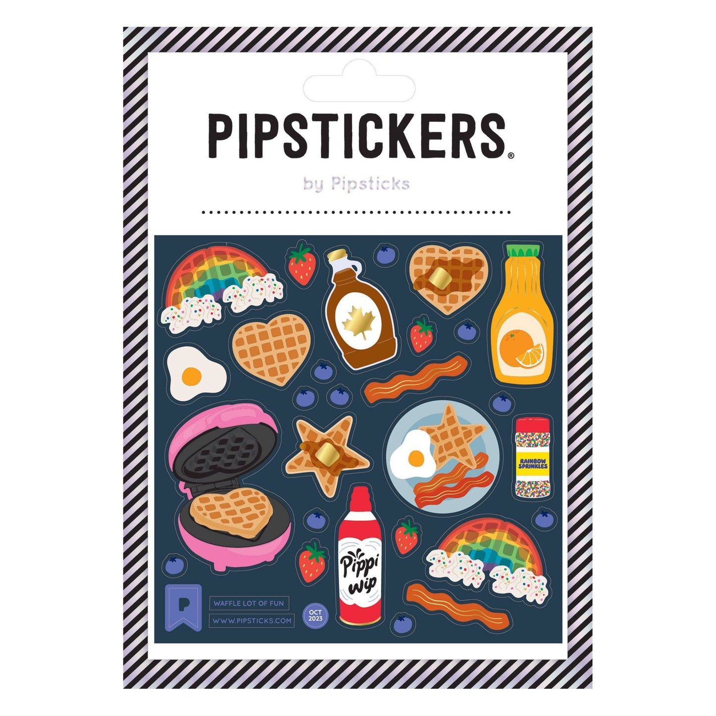 Pipsticks Sticker Sheet; Waffle Lot Of Fun