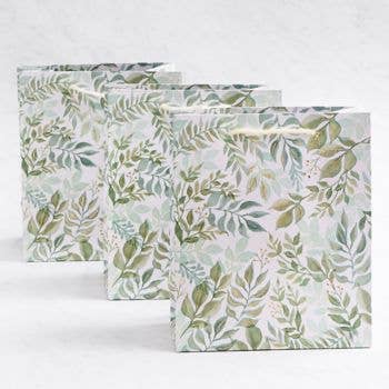 Medium Gift Bag Set; Watercolor Garden (Set of 3)