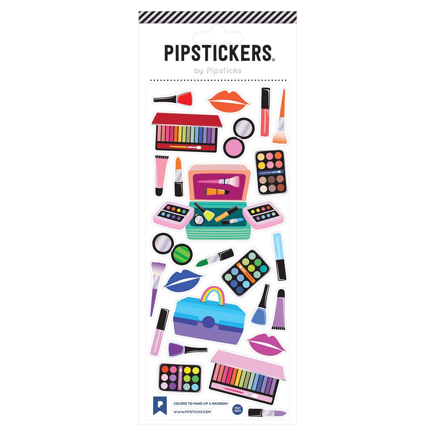 Pipsticks Sticker Sheet; Colors To Make-up A Rainbow