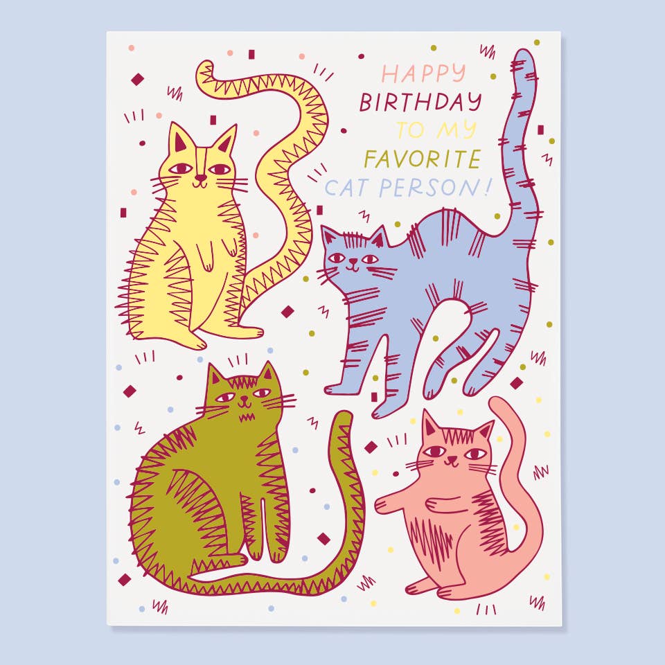 Birthday Card; Cat Person Card