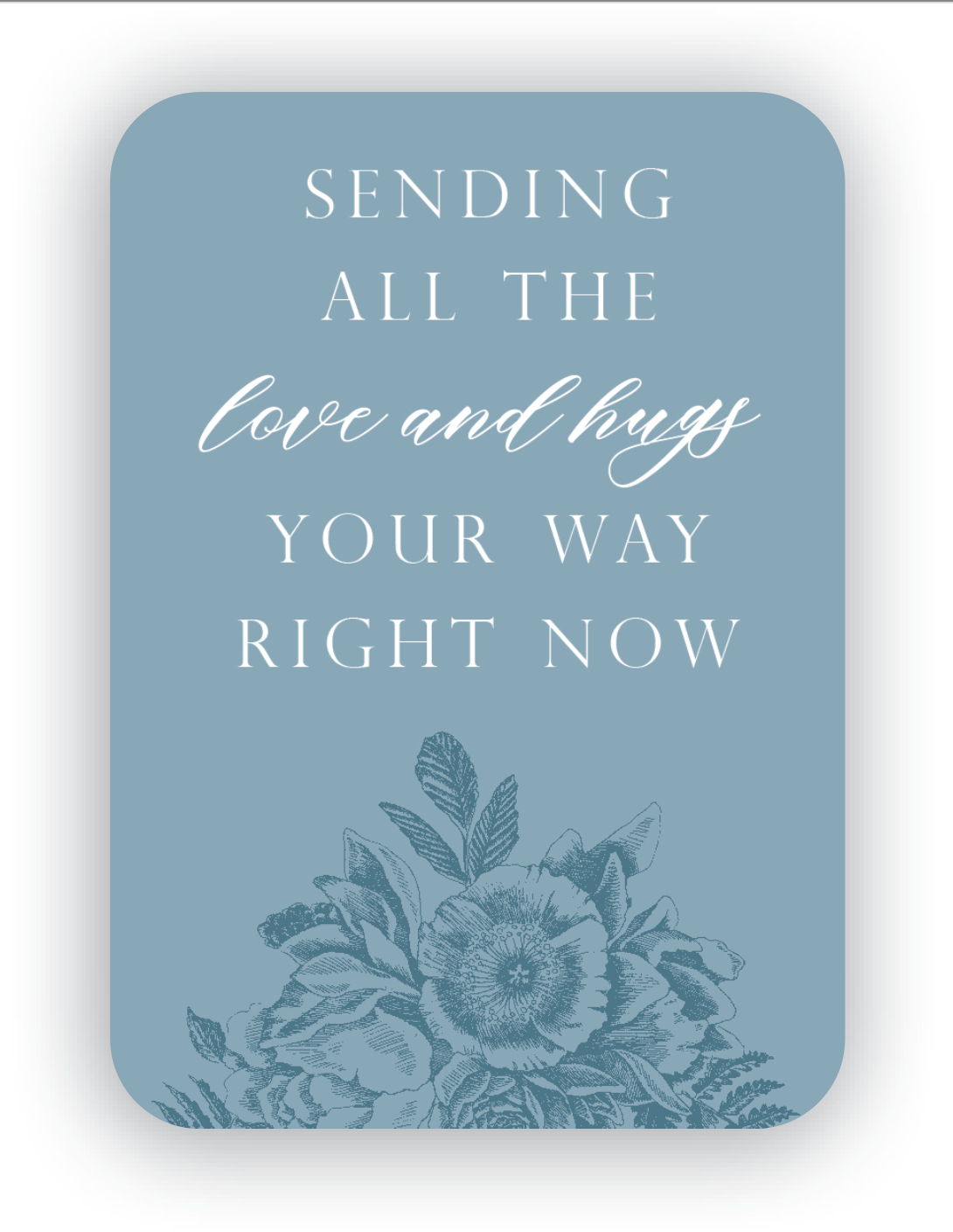 Mini Card; Love and Hugs (With Envelope)