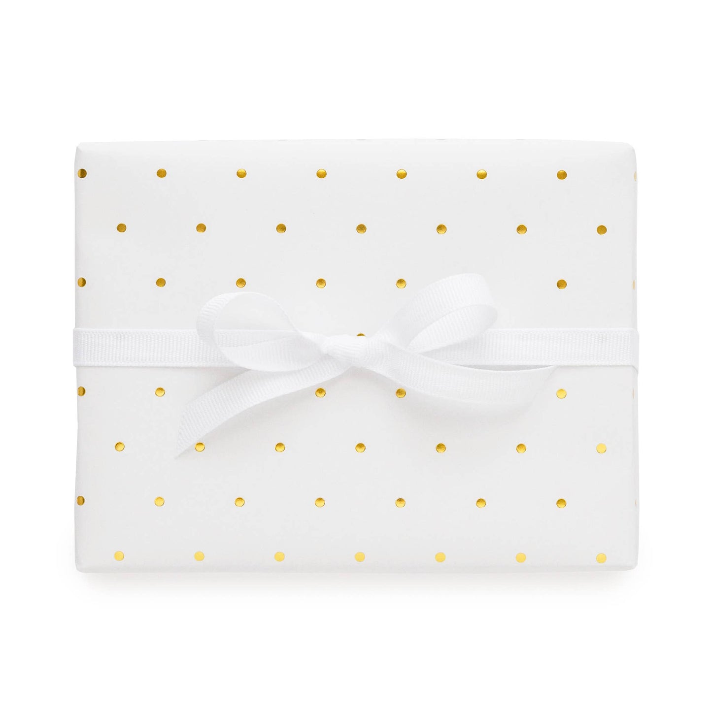 Gold Swiss Dot, Wrapping Paper Roll