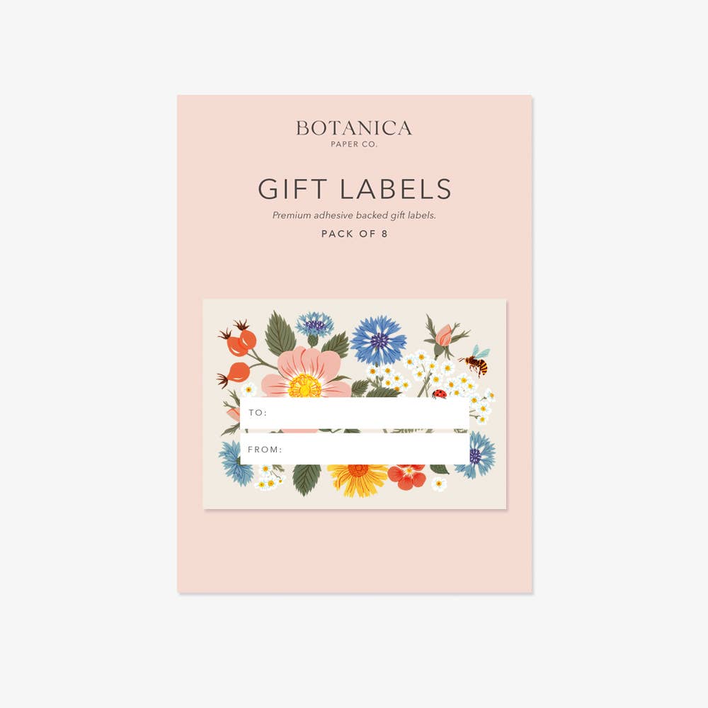 Gift Label Pack; Botanist (Pack of 8) By Botanica Paper Co.