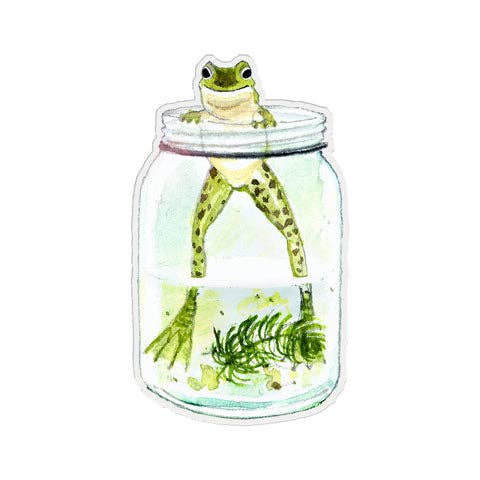 Vinyl Sticker; Hoppy Frog by Felix Doolittle