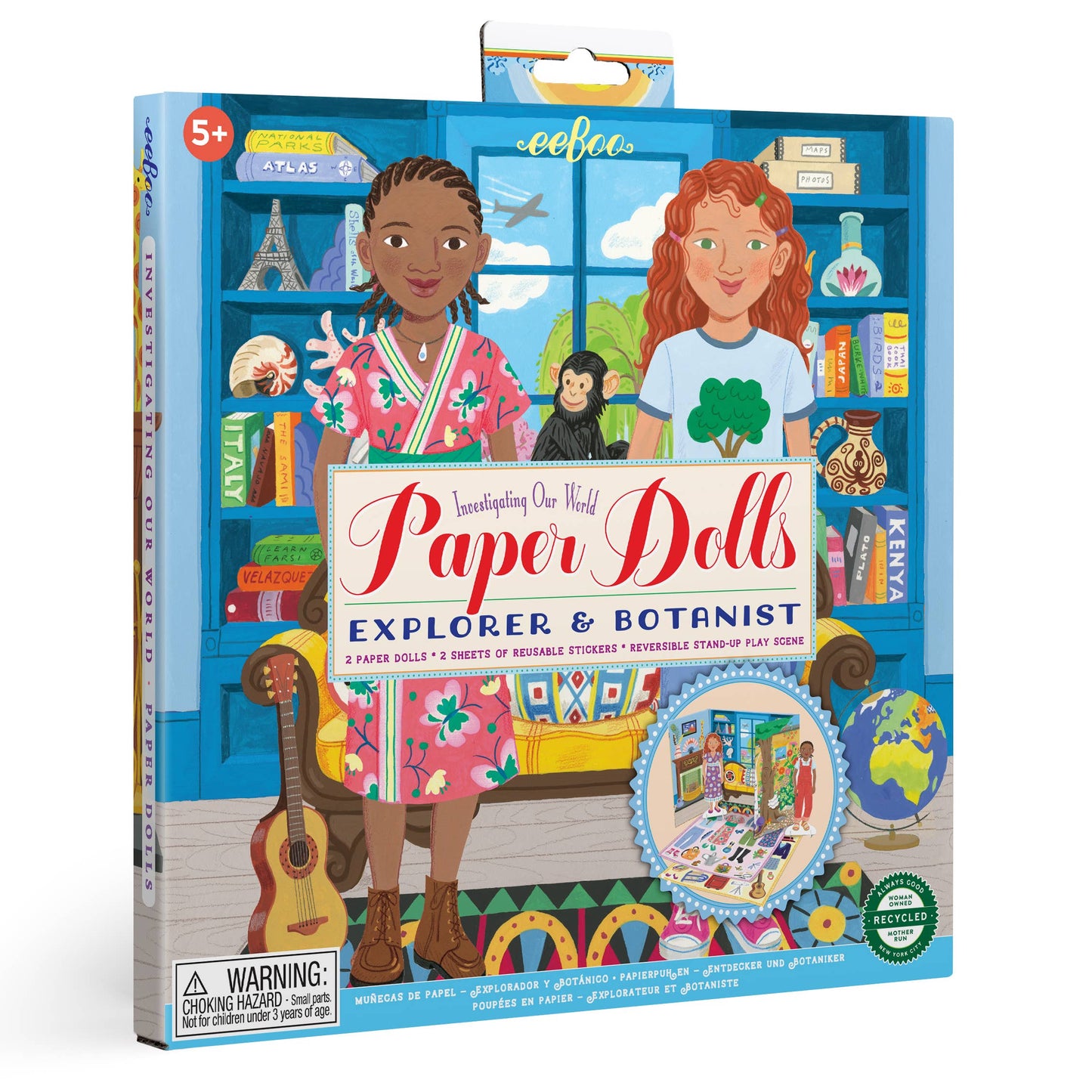 Eeboo Paper Doll Set; Explorer and Botanist