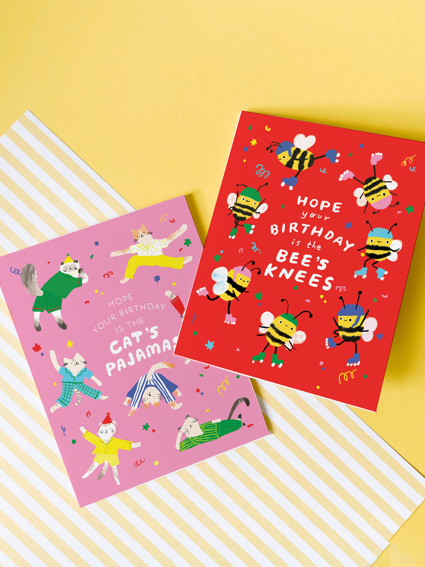 Birthday Card; Cat's Pajamas (Cat Pun)