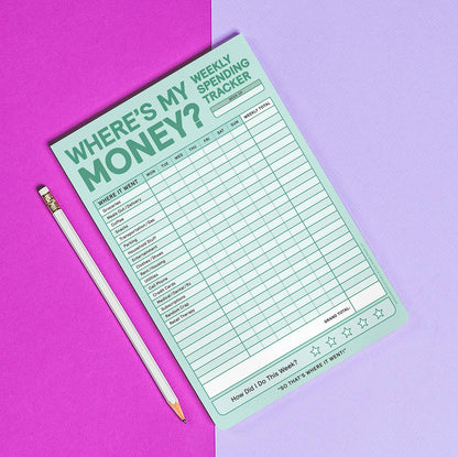 Note Pad; Weekly Money Tracker  (60 Sheets)