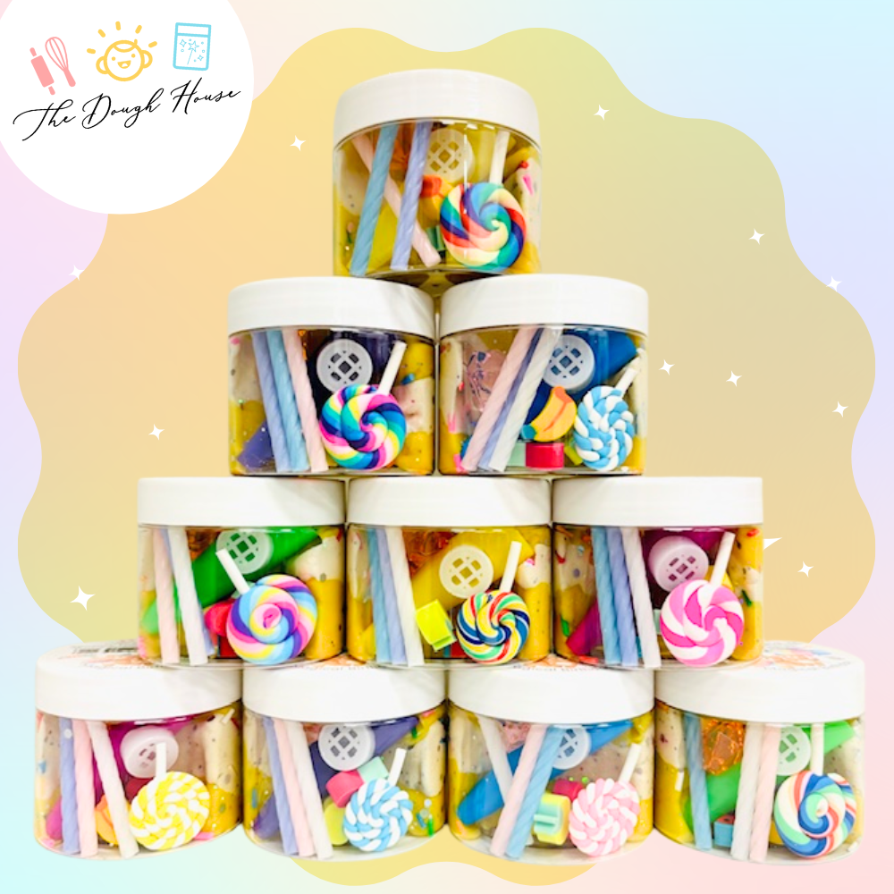 Magical Jars; Fun Size Birthday (Sensory Dough & Trinkets)