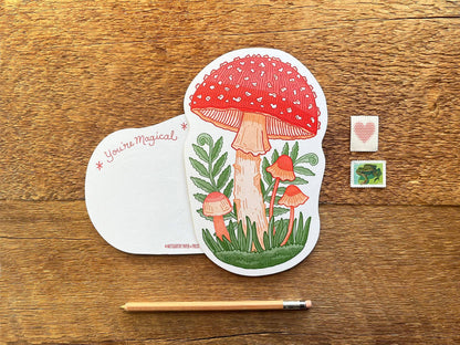 Postcard; Mushroom (Large Cut-Out)
