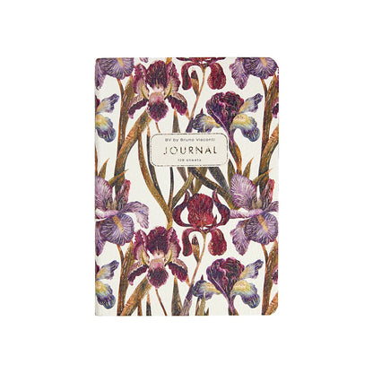 Daily Planner Journal; Irises (A6, Vegan Leather) - BV by Bruno Visconti