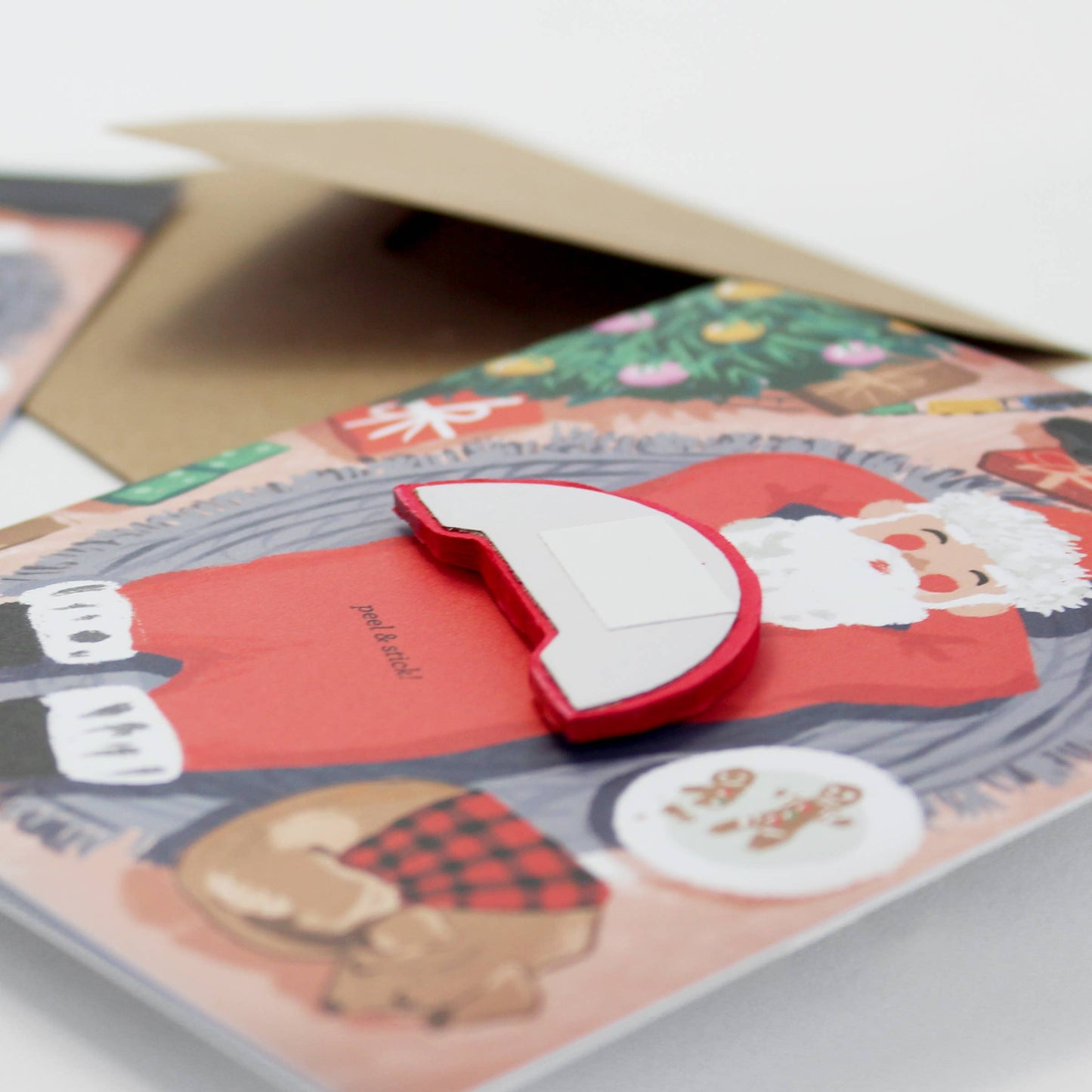 Christmas Card; Cookie Break Santa - (Pop-up Card: Holiday/Santa)