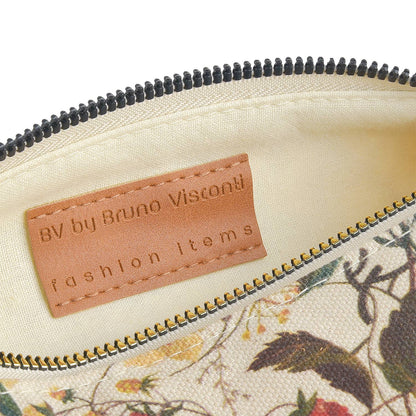 Pencil Pouch; Forest Flowers on White - BV by Bruno Visconti