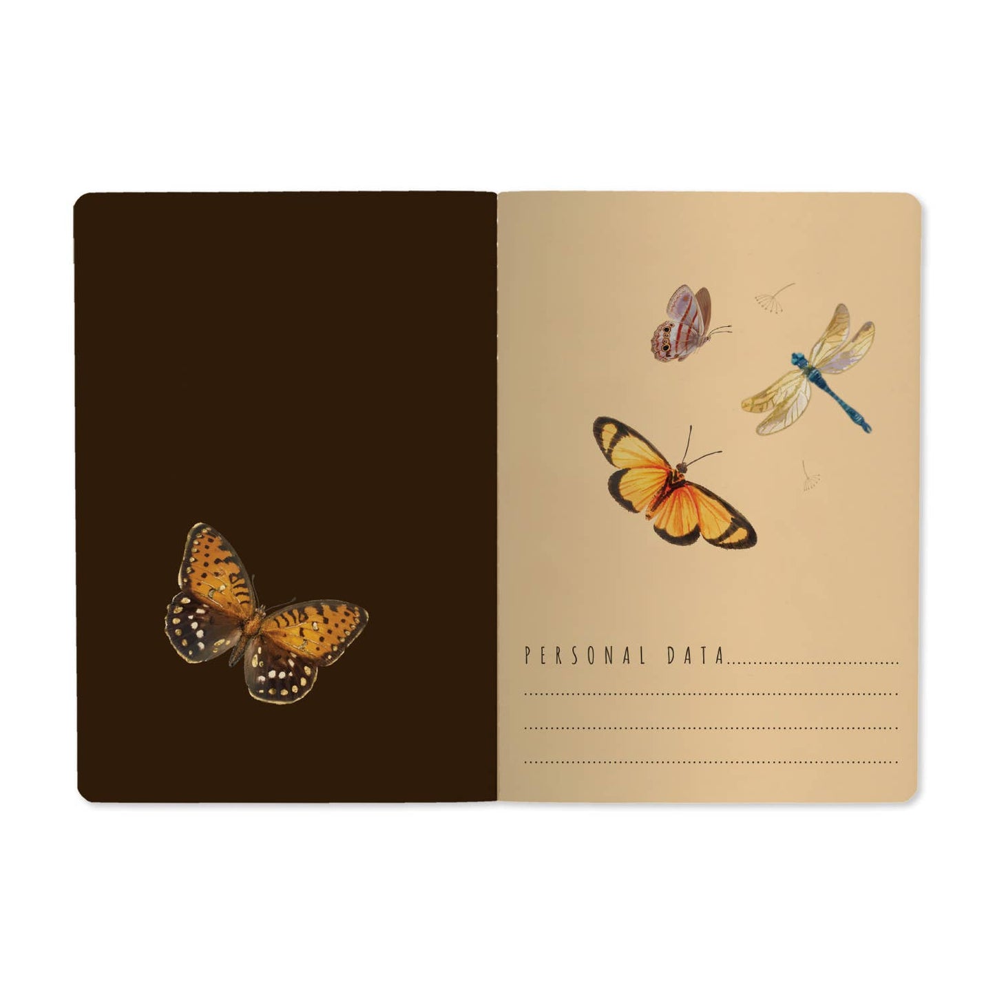 Notebook; Butterflies and Peonies (A5 Size)