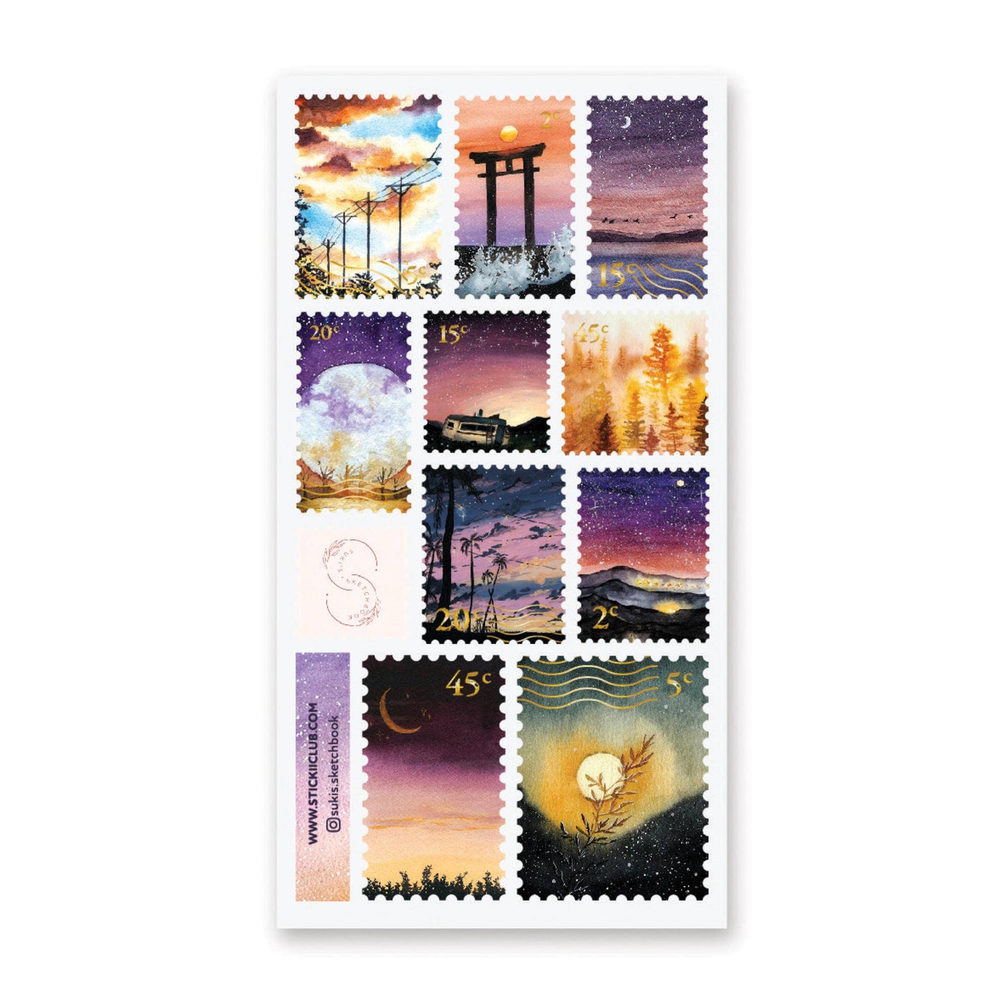 Sticker Sheet; After Sundown Stamps
