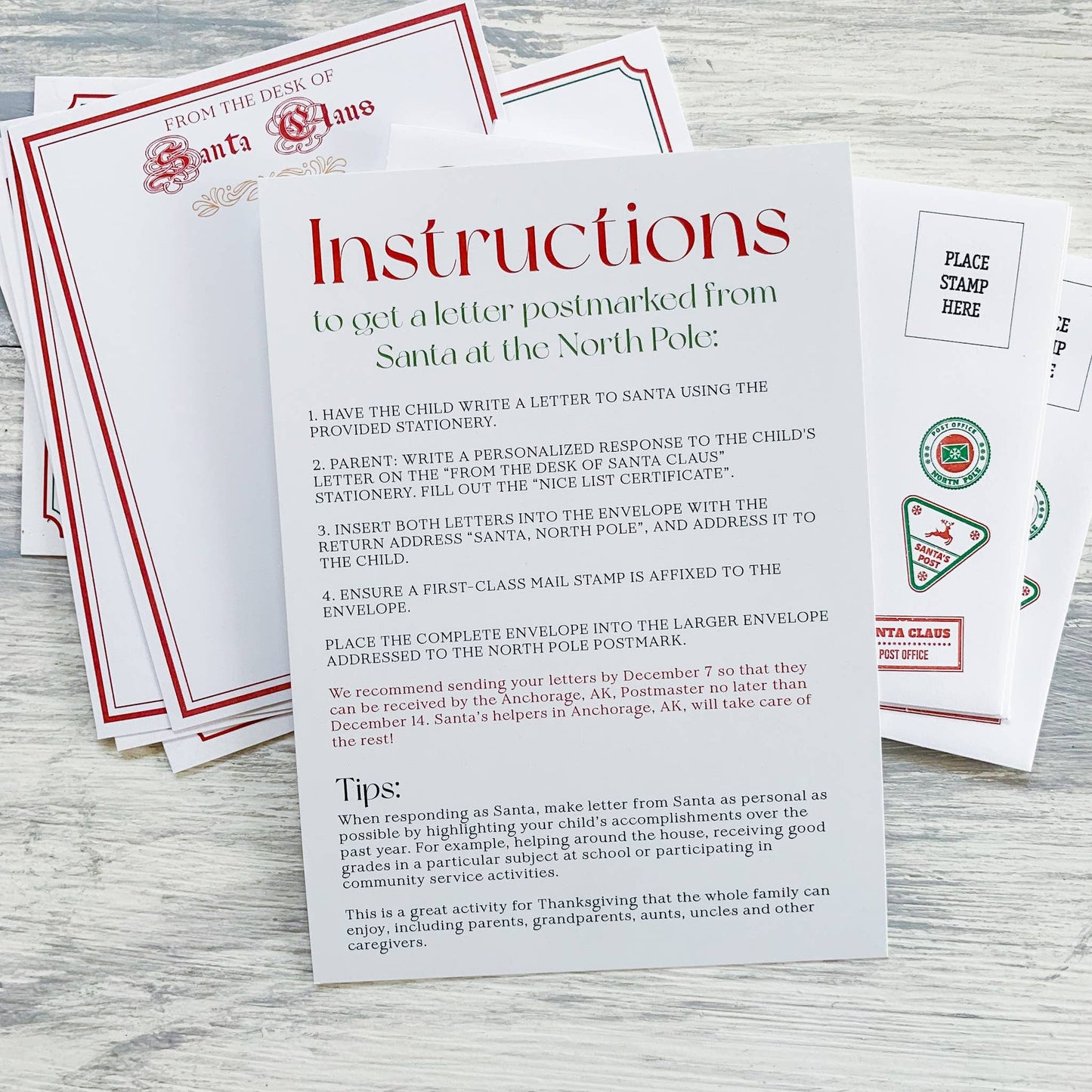 Christmas Writing Kit; Santa Mail Kit