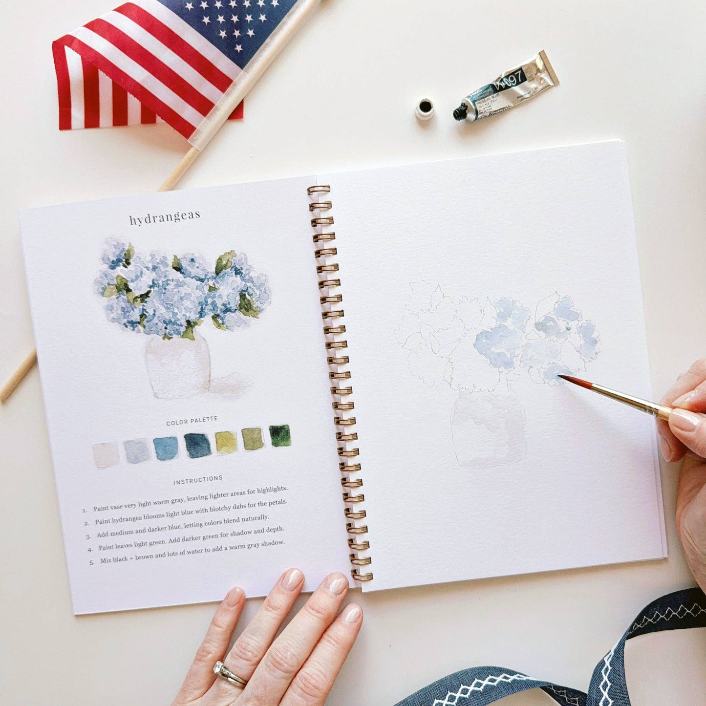 Watercolor Workbook; Americana By Emily Lex