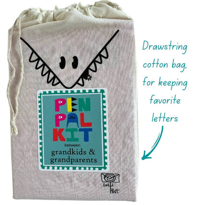 Grand Pen Pal Kit; Kids & Grandparents (Drawstring Bag)