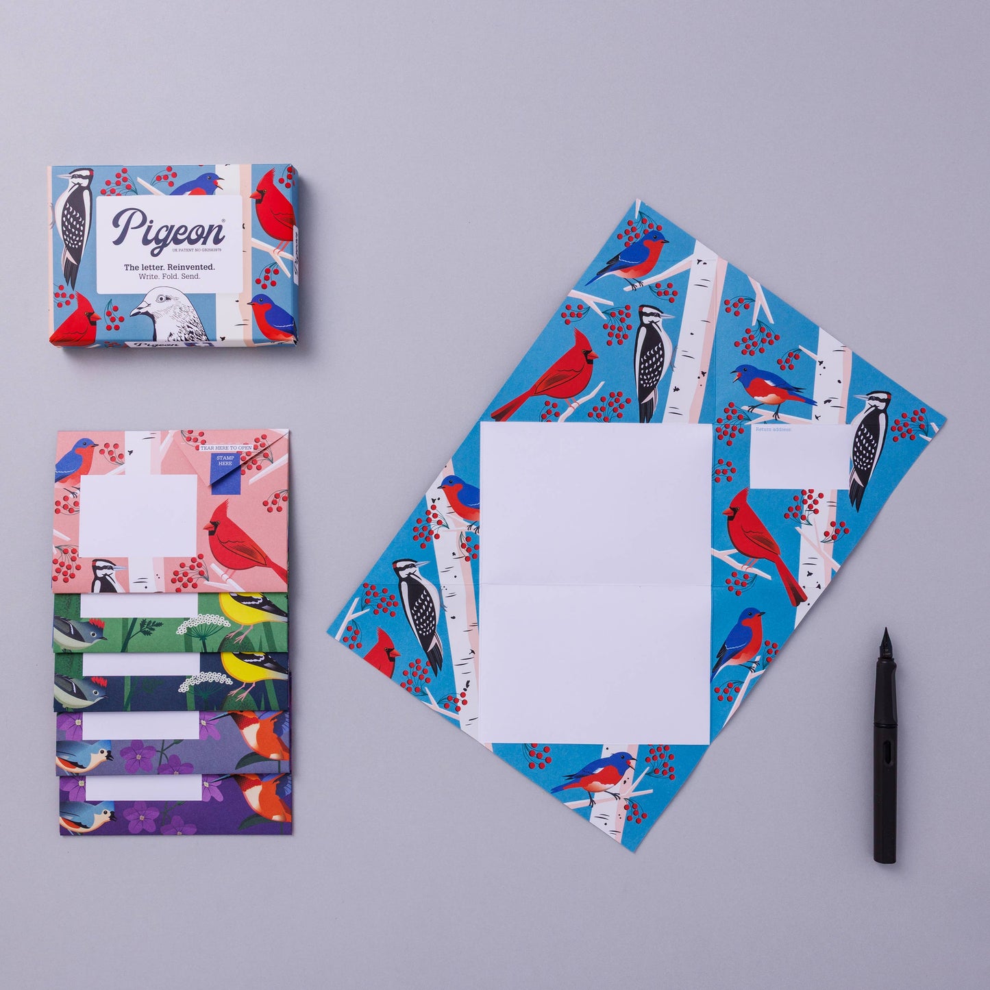 Folding Stationery Letter Set; Carnival of Color